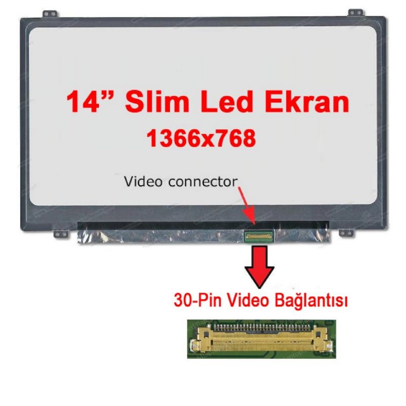 LP140WH2-TPT1 LP140WH2 TP T1 14 Ekran 30 Pin Slim Led Panel 1366x768