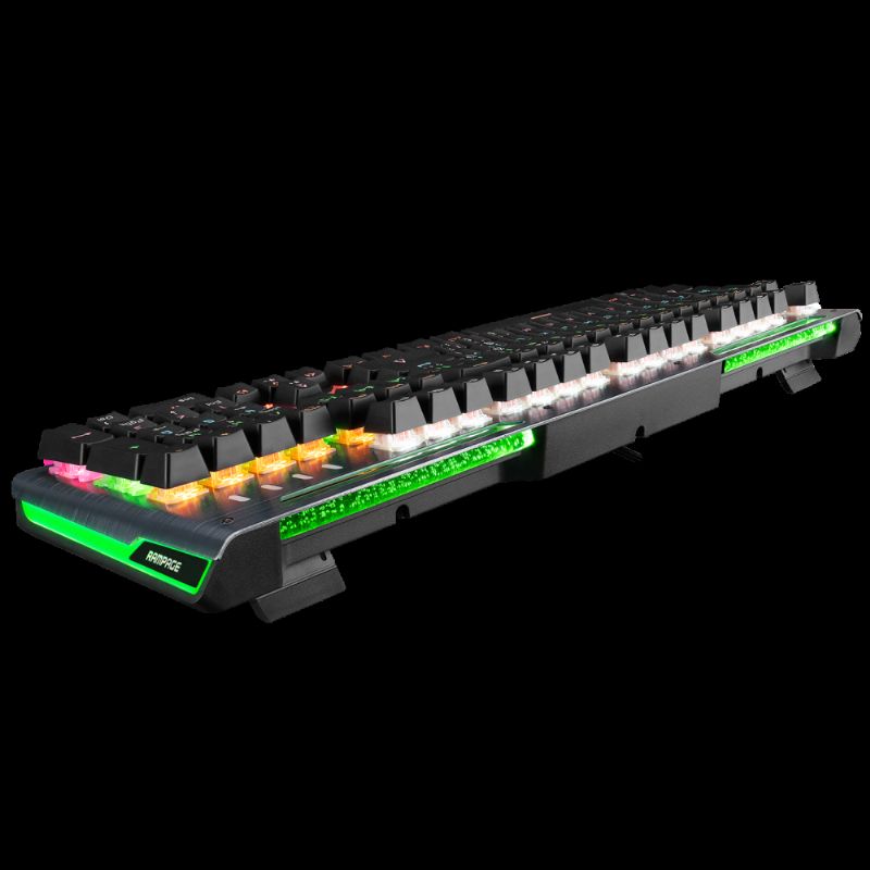 Rampage KB-R58 BULWARK Gri USB Rainbow Ledli Red Switch Su Soğutma Efektli Mekanik Gaming Klavye